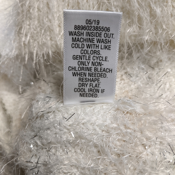 Candie’s Mock Neck Fuzzy Cozy & Soft Sweater Lurxstripe M - Picture 9 of 9